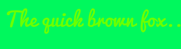 Image with Font Color 6BFF00 and Background Color 00F85D